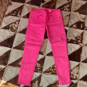 J. Crew Bright Pink Skinny Jeans